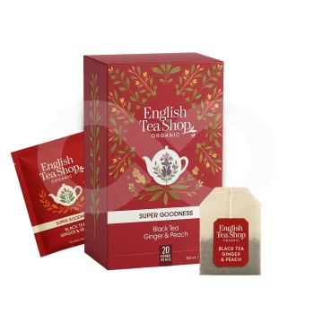 ENGLISH TEA SHOP® Tee Schwarzer Mit Ingwer Pfirsich 20 Stk.